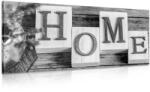 Dovido Tablou litere HOME în design alb-negru - 80x40