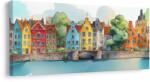 Dovido Tablou peisaj urban pitoresc - 200x100