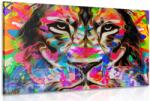 Dovido Tablou cap de leu colorat - 120x80