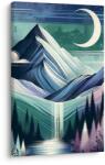 Dovido Tablou pădure și munți noaptea - 20x30