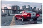 Dovido Tablou Mustang cu orizontul New York-ului - 120x80