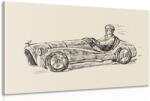 Dovido Tablou mașină de curse în design retro - 120x80