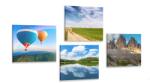 Dovido Set tablouri zbor cu balonul deasupra peisajului - 4x 60x60