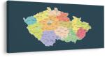 Dovido Tablou hartă a Cehiei cu fundal întunecat - 60x30