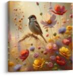 Dovido Tablou păsărică în natură înflorită - 50x50