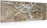 Dovido Tablou copacul abstract pe lemn în design bej - 80x40