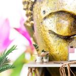 Dovido Tapet autoadeziv fața de aur a lui Buddha - 147x270