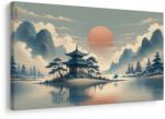 Dovido Tablou templu japonez și lac - 30x20