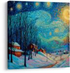 Dovido De Crăciun tablou peisaj nocturn festiv - 70x70
