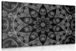 Dovido Tablou Mandala hipnotică alb-negru - 120x80