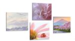 Dovido Set tablouri natura încântătoare delicată - 4x 40x40