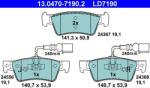 ATE set placute frana, frana disc ATE Ceramic 13.0470-7190.2 (13.0470-7190.2)