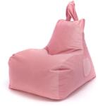 EMI Fotoliu puf pentru copii Twinki roz EMI cu urechi de iepuraș - material pluș moale OEKO-TEX®