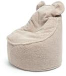 EMI Fotoliu puf Teddy bej EMI - scaun bouclé elegant cu urechi, 230L