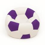 EMI Fotoliu Puf Relax Minge de Fotbal mic alb și violet EMI