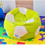 EMI Fotoliu puf relax minge de fotbal mică lime-alb EMI