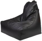 EMI Fotoliu tip sac Fargo negru din piele ecologică matlasată - elegant, confortabil și ușor de întreținut | EMI