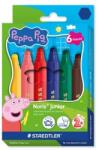 STAEDTLER Filctoll készlet, 2, 5 mm, kimosható, jumbo, STAEDTLER "Noris® junior 329", Peppa malac, 6 szín (6 db) (TS329C6L1)