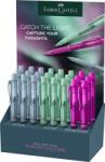 Faber-Castell Golyóstoll display, 1 mm, XB, nyomógombos, FABER-CASTELL "Poly Ball View Aurora", vegyes színek (24 db) (TFC145758)