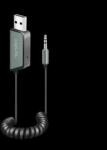 LOGILINK Bluetooth 5.3 audio vevő járművekhez. 1x USB-A. 1x 3.5 mm Aux. fekete