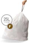 simplehuman Zsinóros szemeteszsákok 25 l, F típusú - 20 db, fehér (CW0165)