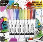 DERFORM Kidea Textilmarker készlet, 10 db, 23, 8 cm, többszínű (MOT10KA)