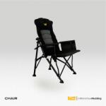 CampTalk Scaun de camping pliabil CampTalk, portabil, cu husă de transport, greutate redusă 6.3 kg, suport de pahar și buzunar de depozitare integrate, 61 x 70 x 105 cm