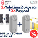 Yale Linus L2 okos zár + Keypad DUPLA CSOMAG Airbnb házigazdáknak (2+2 szett) (12345-9876)