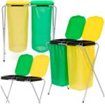 Springos 2 rekeszes szelektív hulladékgyűjtő állvány 75x68x42cm (HA1107)