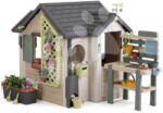 Smoby Căsuță de grădină cu blat de lucru Garden House Life Smoby cu jgheab pentru apă de ploaie, extensibilă cu filtru UV, de la 24 luni (SM810308-O) Casuta pentru copii