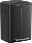 SONGMICS Cos de gunoi metalic SONGMICS LTB40B02, 2 x 20 L, negru, cu sistem de reciclare (LTB40B02) Cos de gunoi