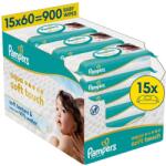 Pampers Aqua Soft Touch Șervețele umede pentru bebeluși 15x60 buc (80874254)