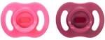 Tommee Tippee Suzete ortodontice Tommee Tippee - Ultra Light Stay Put, 6-18 luni, 2 bucăți, purpurie/roz (433595)