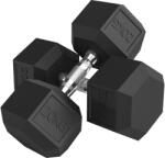 HOMCOM Set de Gantere de 2x20 kg, Set Greutăți Fitness cu Mâner Antialunecare, din Metal, pentru Antrenament Acasă și la Sală, Negru | Aosom Romania (A91-023V01BK)