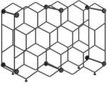 HOMCOM suport sticle masă metal | Aosom Romania (801-438V00BK) Suport sticla vin