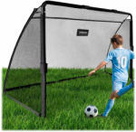 Neo-Sport Futballkapu, Neo-Sport NS-487, 180 x 120 x 60 cm, fekete keret, fekete PE háló, fém váz, időjárásálló, keretvédő fedéllel, szerszám nélkül összeszerelhető (TE1487) (TE1487)