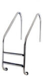  Medence létra, AISI304, nagy ívű, 2 fokos, ezüst, rozsdamentes acél, csúszásmentes, ergonomikus (AS-111002) (AS-111002)