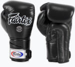 Fairtex Стилни ъглови боксови ръкавици за спаринг - заключен палец черни