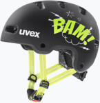 uvex Детска каска UVEX Kid 4 Style bam black/lime matt