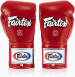Fairtex Pro Competition Боксови ръкавици със заключен палец Кожа червена