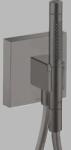 Hansgrohe Set de dus manual, cu cot de perete si suport Square, 2 Jet, antracit periat (Brushed Black Chrome), Axor Starck 12626340 12626340 (12626340)