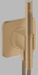 Hansgrohe Set de dus manual, cu cot de perete si suport Softsquare, 2 Jet, bronz periat (Brushed Bronze), Axor Citterio 49626140 49626140 (49626140)