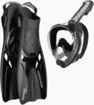 CRESSI Set de scufundări Cressi Baron + Tonga black/black/black