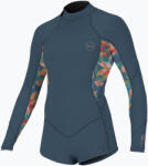 O'Neill Costum de neopren pentru copii O'Neill Girls Bahia 2/1 Back Zip LS Spring copen blue/painted tropics/copen blue