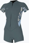 O'Neill Costum de neopren pentru femei O'Neill Bahia 2/1 Front Zip SS Spring shade/palmento tropical/faded denim