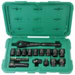 SATA Trusa de tubulare Sata X6 Pass-Thru, 1/2", 24 piese (ST09060G) - bricolaj-mag Trusa unelte