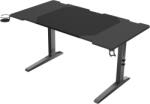  Birou gaming Genesis Holm Modular 140, material metal MDF, reglabil pe inaltime 70 - 90 cm, iluminare RGB, management cabluri, Negru (NDS-2249)