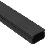  Fekete kábelcsatorna, 25x15 mm, műanyag, pattintható fedéllel - 2 m (K.2515C)