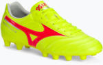 Mizuno Morelia II Club MD biztonsági sárga/tüzes korall 2/galaxis ezüst férfi futballcipő