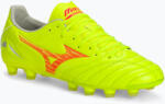 Mizuno Morelia Neo IV Pro MD biztonsági sárga/tüzes korall 2/galaxis ezüst férfi futballcipő